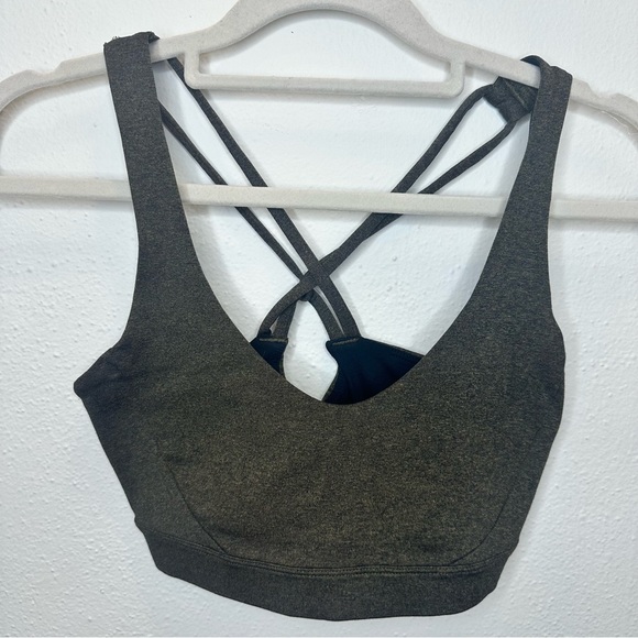 Prana Gray Criss Cross Back Sports Bra Size XSmall - Picture 1 of 13
